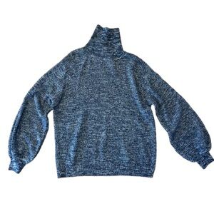 Zenana Outfitters Women's Blue Turtleneck Sweater
Size Large